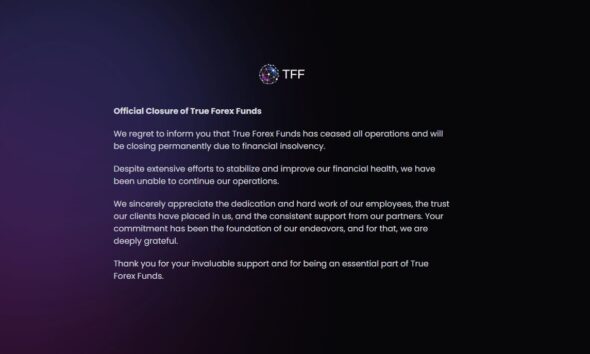 True Forex Funds shut down